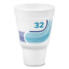 Breeze Hot/Cold Insulated Foam Drinking Cups, Squat Pedestal Cup, 32 Oz, Teal/White/Blue, 500/Carton
