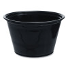 Conex Complements Portion/Medicine Cups, 4 Oz, Plastic, Black, 125/Bag, 20 Bags/Carton