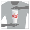 Coca-Cola Foam Cups, 44 Oz, White/Red, 20/Bag, 15 Bags/Carton