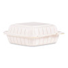 Hinged Lid Containers, 8.25 x 8 x 3, White, Plastic, 150/Carton