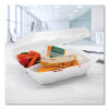 Insulated Foam Hinged Lid Containers, 3 Compartments, 9.01 x 9.4 x 3.1, White, 200/Carton