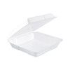 Insulated Foam Hinged Lid Containers, 9.3 x 9.5 x 3, White, 200/Pack, 2 Packs/Carton