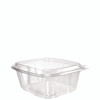 Clearpac Safeseal Tamper-Resistant/Evident Containers, Domed Lid, 32 Oz, Clear, Plastic, 100/Bag, 2 Bags/Carton