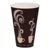 Thermoguard Insulated Paper Hot Cups, 16 Oz, Steam Print Design, 600/Carton