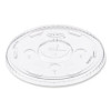 Straw-Slot Cold Cup Lids, Fits 30 Oz To 32 Oz Cold Cups, Plastic, Clear, 50/Sleeve, 20 Sleeves/Carton