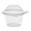 Clearpac Safeseal Tamper-Resistant, Tamper-Evident Containers, Snack Cup, Domed Lid, 8 Oz, Clear, Plastic, 272/Carton