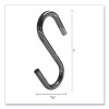 S Hooks, Metal, Silver, 50/Pack