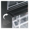 Tilt Bin Interlocking Multi-Bin Storage Organizer, 5 Sections, 23.63" X 5.25" X 6.5", Black/Clear