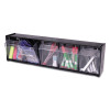 Tilt Bin Interlocking Multi-Bin Storage Organizer, 5 Sections, 23.63" X 5.25" X 6.5", Black/Clear