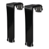 Two Break-Resistant Plastic Partition Brackets, For 2.63 To 4.13 Wide Partition Walls, Black, 2/Pack