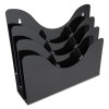 3-Tier Document Organizer W/6 Removable Dividers, 13.38w X 3.5d X 11.5h, Black