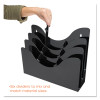 3-Tier Document Organizer W/6 Removable Dividers, 13.38w X 3.5d X 11.5h, Black