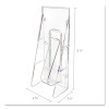 Stand-Tall Wall-Mount Literature Rack, Leaflet, 4.56w X 3.25d X 11.88h, Clear