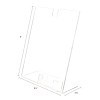 Superior Image Slanted Sign Holder With Business Card Holder, 8.5w x 4.5d x 11h, Clear