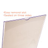 Superior Image Slanted Sign Holder With Business Card Holder, 8.5w x 4.5d x 11h, Clear