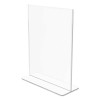Superior Image Double Sided Sign Holder, 8.5 x 11 Insert, Clear