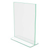 Superior Image Premium Green Edge Sign Holders, 8.5 x 11 Insert, Clear/Green