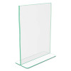 Superior Image Premium Green Edge Sign Holders, 8.5 x 11 Insert, Clear/Green