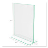 Superior Image Premium Green Edge Sign Holders, 8.5 x 11 Insert, Clear/Green