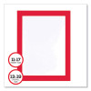 Self Adhesive Sign Holders, 11 x 17 Insert, Clear With Red Border, 2/Pack
