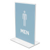 Classic Image Double-Sided Sign Holder, 5 X 7 Insert, Clear