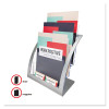 3-Tier Literature Holder, Leaflet Size, 11.25w X 6.94d X 13.31h, Silver