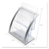 3-Tier Literature Holder, Leaflet Size, 11.25w X 6.94d X 13.31h, Silver