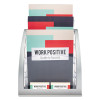 3-Tier Literature Holder, Leaflet Size, 11.25w X 6.94d X 13.31h, Silver