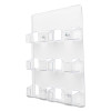 6-Pocket Business Card Holder, Holds 480 Cards, 8.5 X 1.63 X 9.75, Plastic, Clear