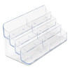 8-Pocket Business Card Holder, Holds 400 Cards, 7.78 X 3.5 X 3.38, Plastic, Clear