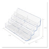 8-Pocket Business Card Holder, Holds 400 Cards, 7.78 X 3.5 X 3.38, Plastic, Clear