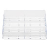 8-Pocket Business Card Holder, Holds 400 Cards, 7.78 X 3.5 X 3.38, Plastic, Clear