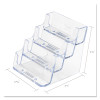 4-Pocket Business Card Holder, Holds 200 Cards, 3.94 X 3.5 X 3.75, Plastic, Clear