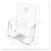 Docuholder For Countertop/Wall-Mount, Booklet Size, 6.5w X 3.75d X 7.75h, Clear