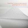 Economat Occasional Use Chair Mat For Flat Pile Carpeted Floors, Rectangular With Lip, 36" x 48", Clear, Ships Flat