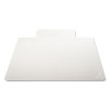 Duramat Moderate Use Chair Mat For Low Pile Carpeted Floors, Rectangular With Lip, Beveled Edges, 36 x 48, Clear, Ships Flat
