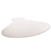 Supermat Frequent Use Chair Mat For Medium Pile Carpeted Floors, Oval With Lip, Straight Edges, 60" x 66", Clear, Ships Flat