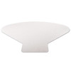 Supermat Frequent Use Chair Mat For Medium Pile Carpeted Floors, Oval With Lip, Straight Edges, 60" x 66", Clear, Ships Flat