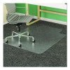 Supermat Frequent Use Chair Mat For Medium Pile Carpeted Floors, Rectangular With Lip, 36" x 48", Clear, Ships Flat