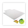 Supermat Frequent Use Chair Mat For Medium Pile Carpeted Floors, Rectangular With Lip, 36" x 48", Clear, Ships Rolled