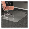 Rollamat Frequent Use Chair Mat For Medium Pile Carpet, Rectangular With Lip, Beveled Edges, 36" x 48", Clear, Ships Flat