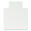 Oceanmat Carpet Chair Mat For Flat Pile Carpeted Floors, Rectangular With Lip, Straight Edges, 36" x 48", Clear