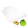 Economat Non-Studded All Day Use Chair Mat For Hard Floors, Rectangular With Lip, 36" x 48", Clear, Ships Flat