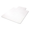 Economat Non-Studded All Day Use Chair Mat For Hard Floors, Rectangular With Lip, 36" x 48", Clear, Ships Flat