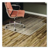 Economat Non-Studded All Day Use Chair Mat For Hard Floors, Rectangular With Lip, 36" x 48", Clear, Ships Flat