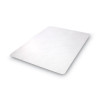 Economat Non-Studded All Day Use Chair Mat For Hard Floors, Rectangular, 46" x 60", Clear, Ships Rolled