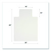 Oceanmat Hard Floor Chair Mat For Hard Floors, Rectangular With Lip, Straight Edges, 36" x 48", Clear