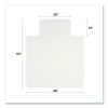 Oceanmat Hard Floor Chair Mat For Hard Floors, Rectangular With Lip, Straight Edges, 45" x 53", Clear