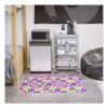 Fashionmat Chair Mat For Flat Pile Carpeted And Hard Floors, Rectangular, Straight Edges, 35" x 40", Pink/Green/Purple