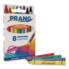 Crayons Made With Soy, Regular Size, 0.37" x 3.7", 8 Assorted Colors, 8/Box